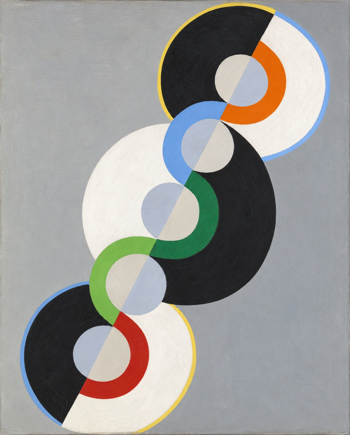 Robert Delaunay《Endless Rhythm》的AI策展演绎，依据泰特馆号T01233对应完整画面制作