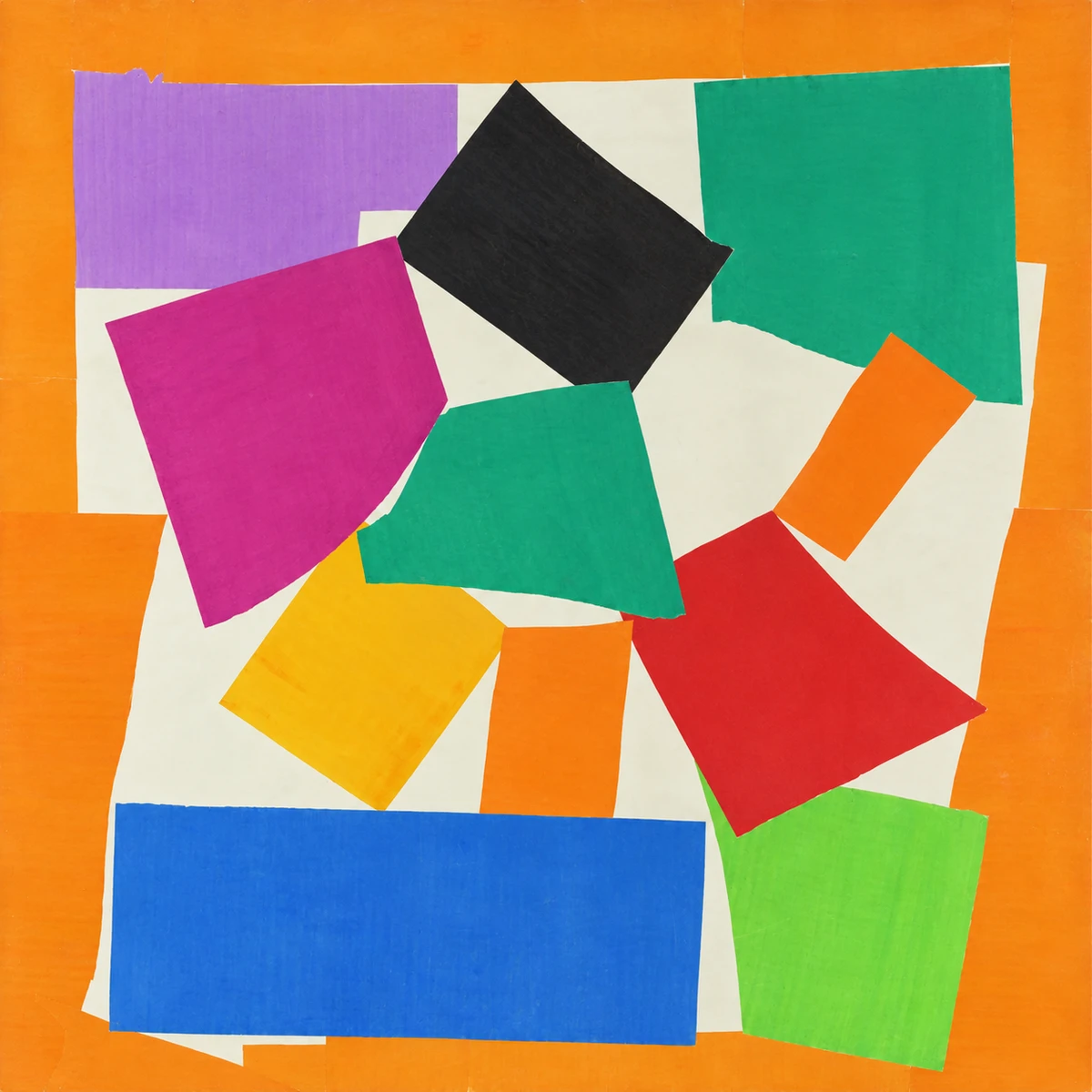 Henri Matisse《The Snail》的AI策展演绎,依据泰特馆号T00540对应完整画面制作