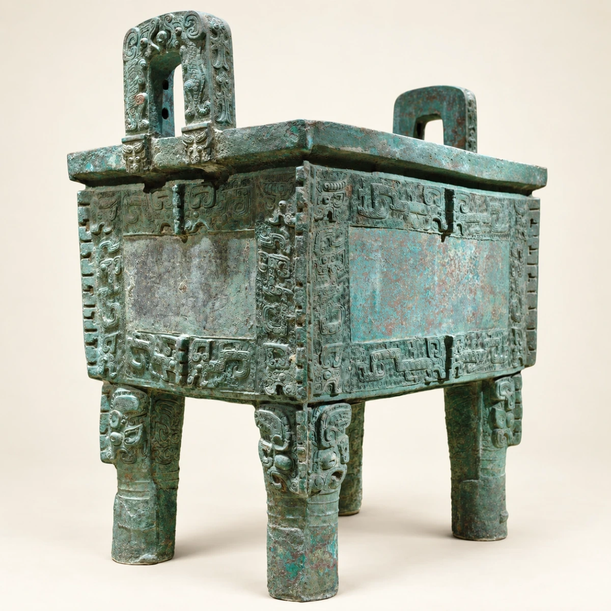 中国国家博物馆藏后母戊鼎（GPT Image AI策展编辑影像）