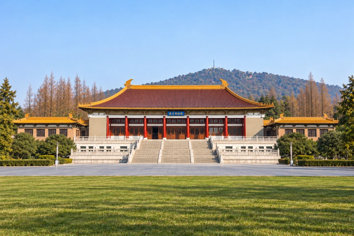AI视觉演绎 · 南京博物院历史馆 · 完整正面全景